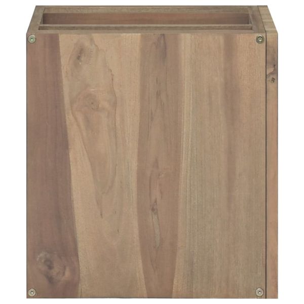 Стенен шкаф за баня, 46x25,5x40 см, тиково дърво масив