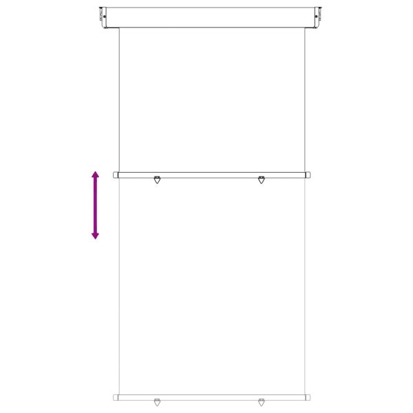 Навес за странична защита на балкон 117 x 250 см
