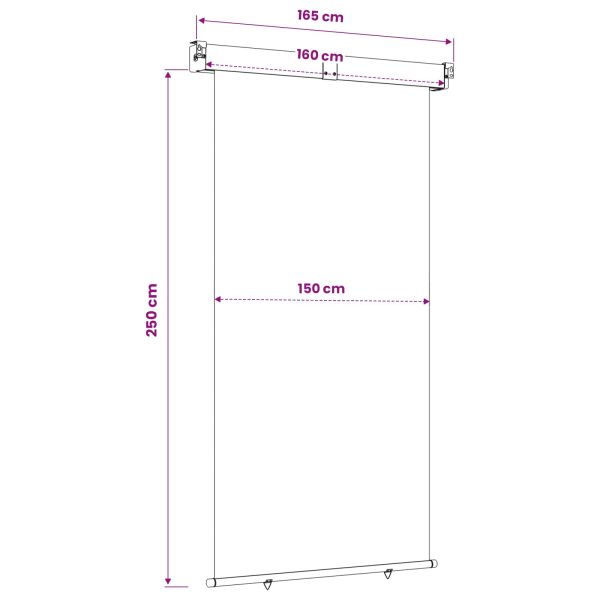 Навес за странична защита на балкон 160 x 250 cm