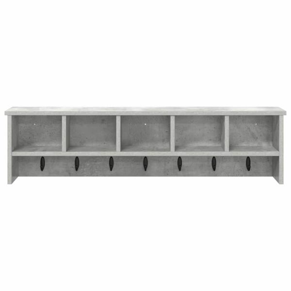 Стенен закачалка за палта Циментено сиво 100 x 16 x 26 см