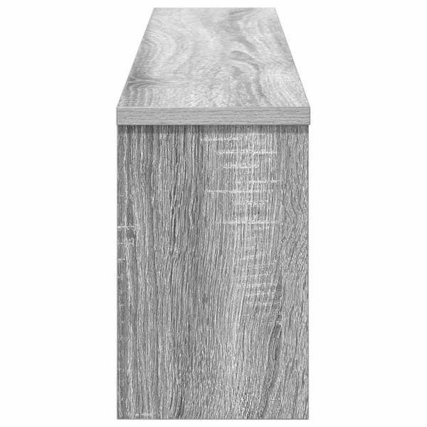 Стенен закачалка за палта с рафт Сив Сонома 100 x 16 x 26 см
