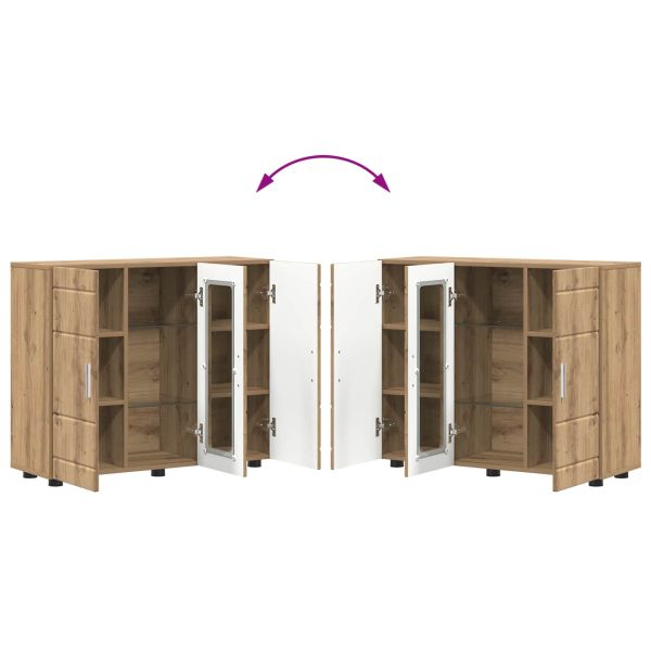 Дървен шкаф Дъб 88,5 x 30,5 x 73 см Инженерно дърво