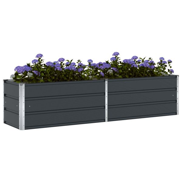 Кашпа Антрацит 195 x 50 x 45 см Галванизирана стомана