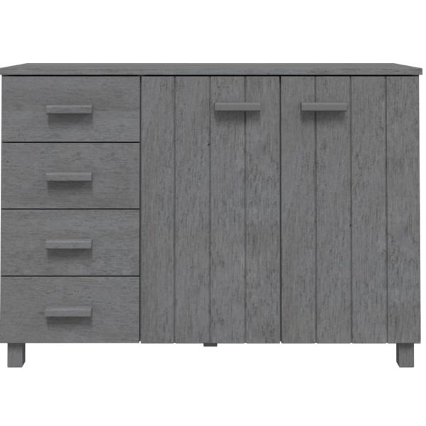 Сайдборд HAMAR, тъмносив, 113x40x80 см, борово дърво масив