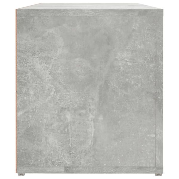 ТВ шкаф, бетонно сиво, 100x31,5x35 см, инженерно дърво