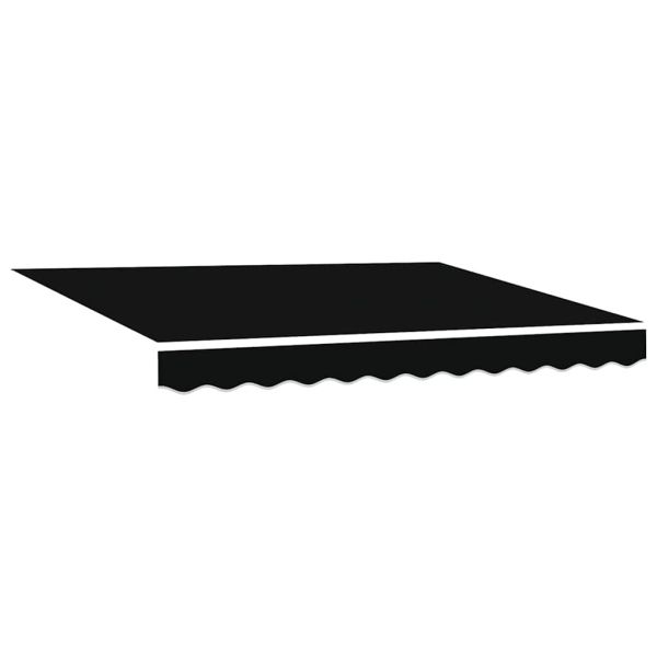 Прибираща се тента Черно 350 x 250 cm Тъкан и алуминий