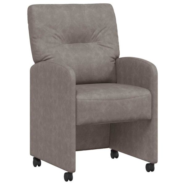 Столове с Колела с колела 2 pcs Сив 57 x 67 x 95 см Изкуствена