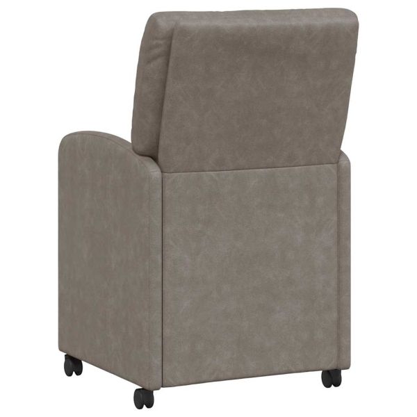 Столове с Колела с колела 2 pcs Сив 57 x 67 x 95 см Изкуствена