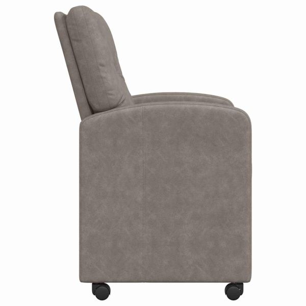Столове с Колела с колела 2 pcs Сив 57 x 67 x 95 см Изкуствена