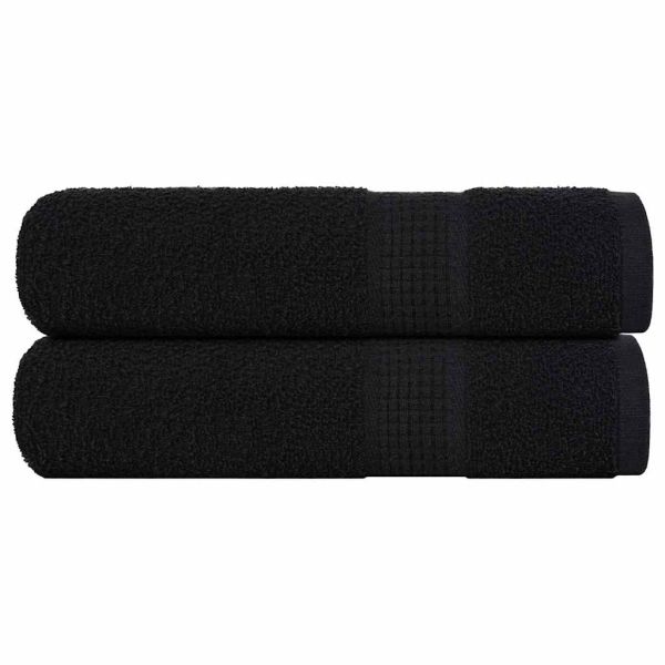 Кърпи за ръце FROGN 2 бр. Черни 50x100 см 360 г/м²