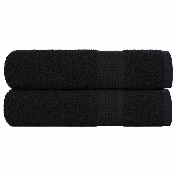 Кърпи за душ FROGN 2 бр. Черни 70x140 см 360 г/м²