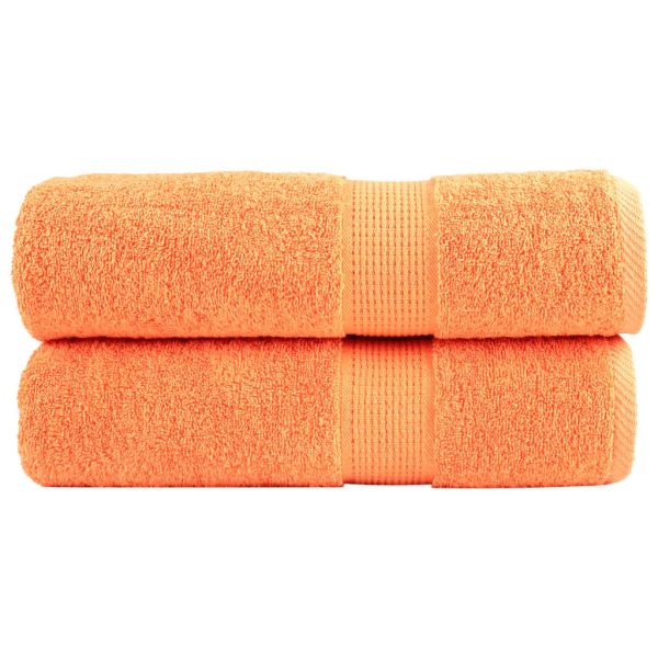 Премиум кърпи за душ SOLUND 2 бр оранжеви 70x140 см 600 gsm