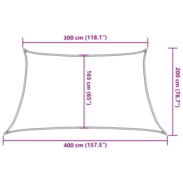 Сенник за платно 160 г/м² трапецовиден оранжев 3/4x2 м HDPE