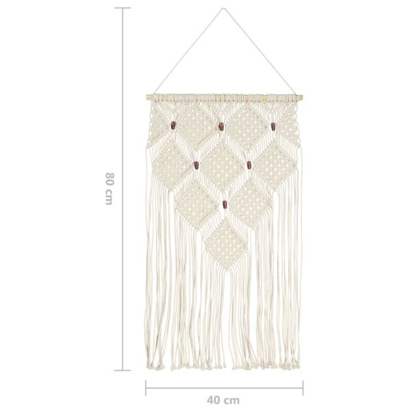 Стенна закачалка с макраме 40x80 см, памук