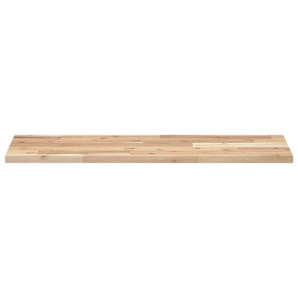 Плаващи рафтове, 2 бр., 100x30x2 см, необработена масивна дървесина, акация