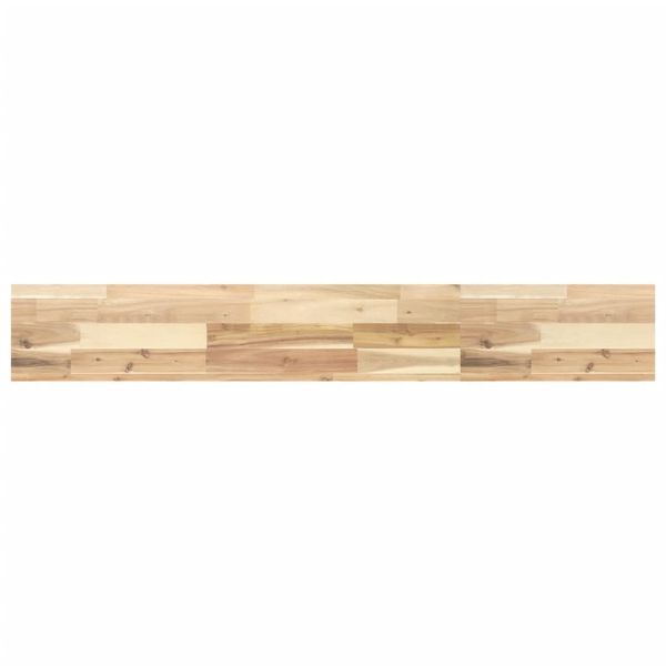 Плаващи рафтове, 4 бр., 120x20x4 см, необработена масивна дървесина, акация