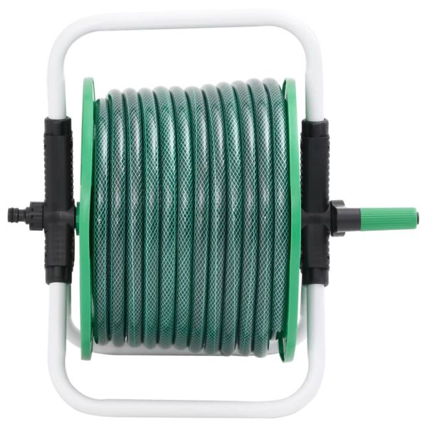 Свободностояща зелена макара за маркуч с 20 м PVC маркуч