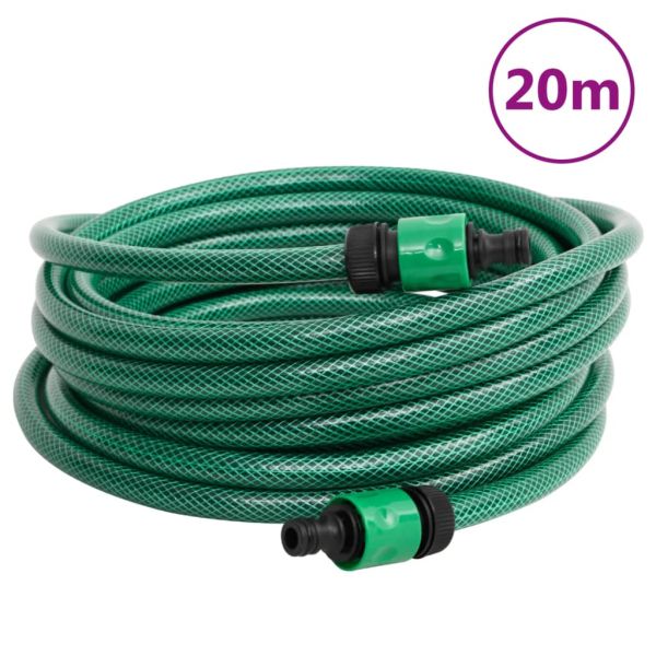 Свободностояща зелена макара за маркуч с 20 м PVC маркуч