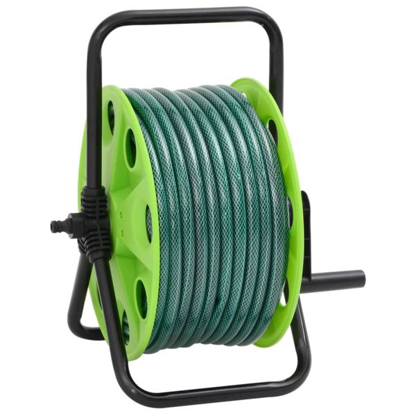 Свободностояща зелена макара за маркуч с 20 м PVC маркуч