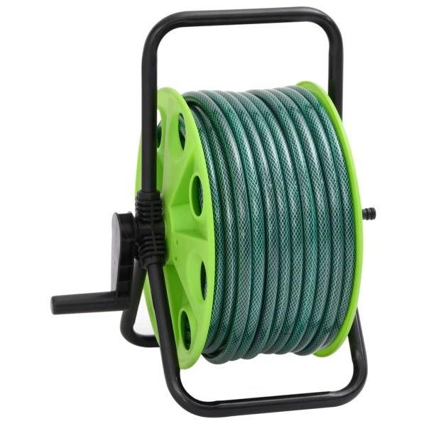 Свободностояща зелена макара за маркуч с 20 м PVC маркуч