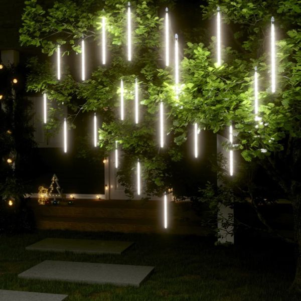 Светещи метеори 20 бр 30 см студено бяло 480LED закрито/открито