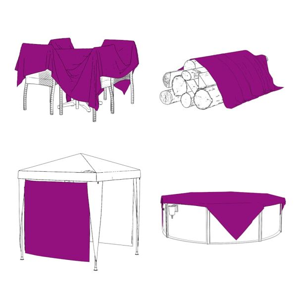 Покривало за растения с капси 1x4 м, полиетилен