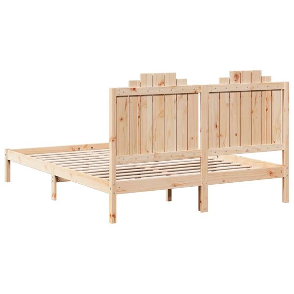 Удължена рамка за легло без матрак 160x210 см, масивна дървесина