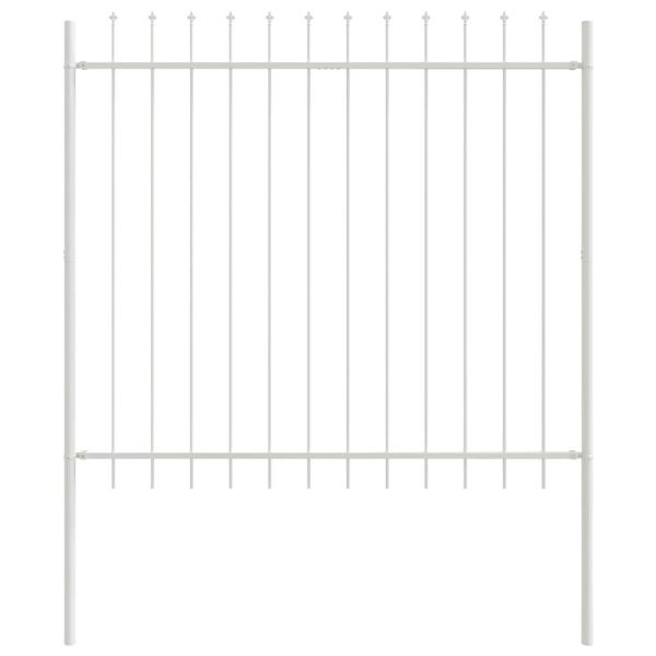 Градска ограда 6 pcs Бяло 10,2 x 1,5 м