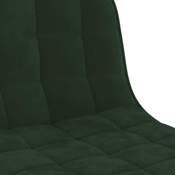 Бар столове, 2 бр., тъмнозелени кадифени