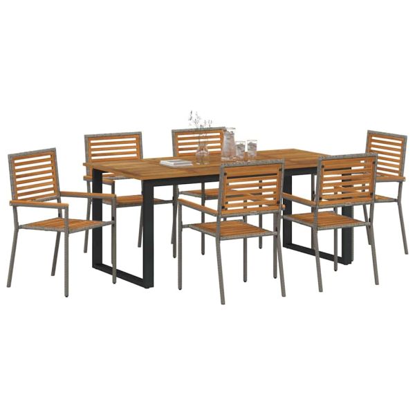 Комплект за хранене в градината 7 pcs Сив