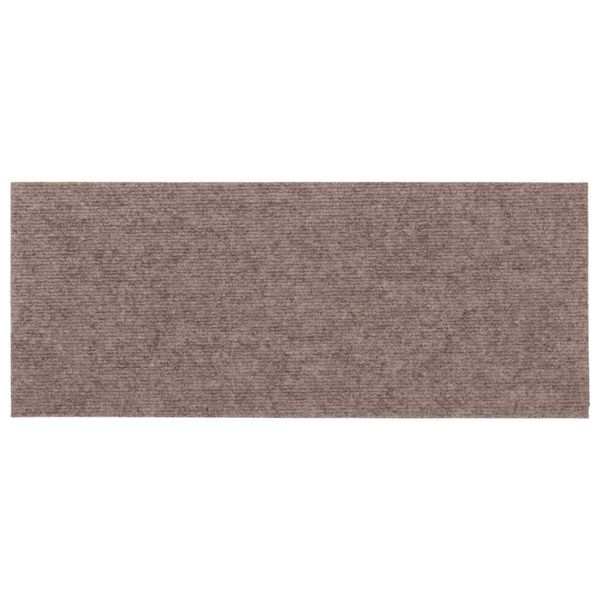 Изтривалки за стълби, самозалепващи се, 30 бр., 60x25 см, светлокафяви, правоъгълни