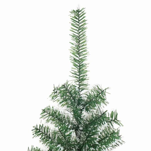 Изкуствена коледна елха със сняг и LED светлина 120 cm