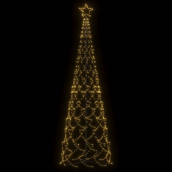 Коледна елха с шишарка, топло бяло, 500 LED диода, 100x300 см