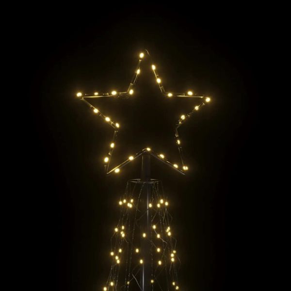 Коледна елха с шишарка, топло бяло, 500 LED диода, 100x300 см