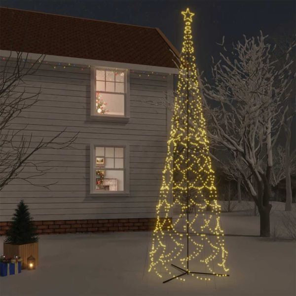 Коледна елха с шишарка, топло бяло, 3000 LED диода, 230x800 см