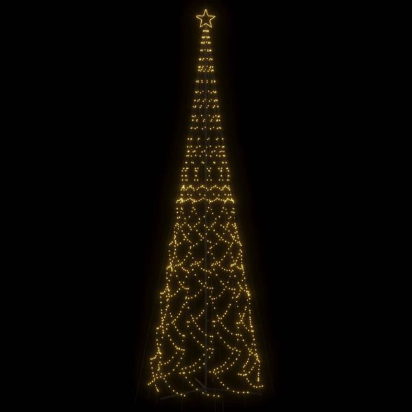 Коледна елха с шишарка, топло бяло, 3000 LED диода, 230x800 см