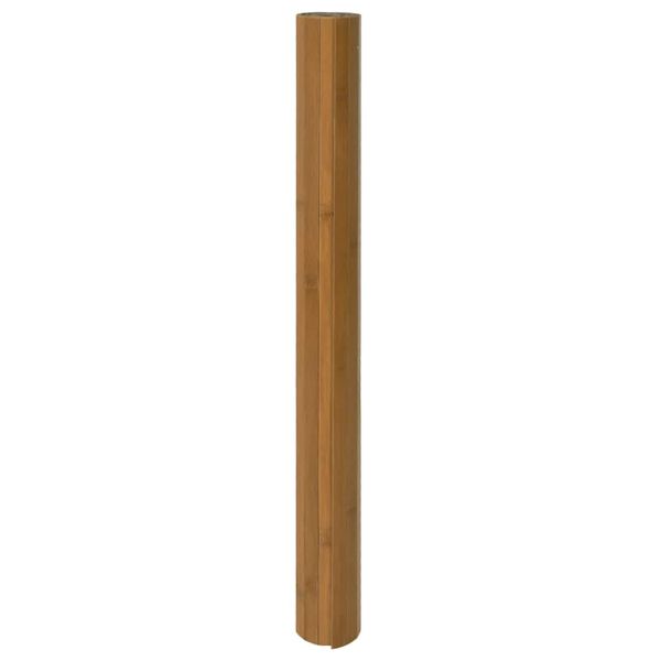 Правоъгълен килим, кафяв, 100x100 см, бамбук