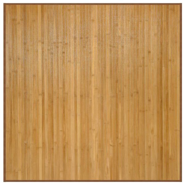 Квадратен килим, естествен цвят, 100x100 см, бамбук