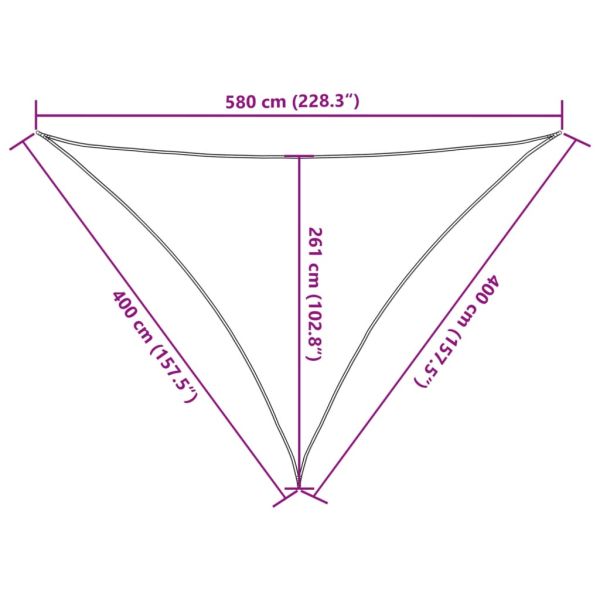 Сенник за платно 160 г/м² триъгълен светлосив 4x4x5,8 м HDPE