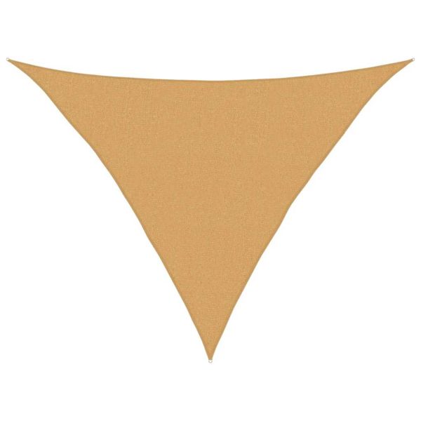 Сенник за платно 160 г/м² триъгълен пясък 2,5x2,5x3,5 м HDPE