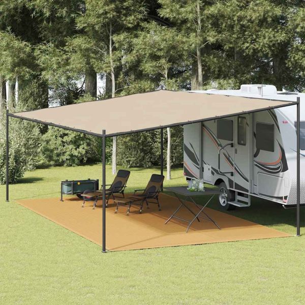 Килим за палатка, пясъчен цвят, 400x800 см, HDPE