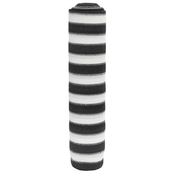 Мрежа за поверителност, антрацит и бяло, 1x10 м, HDPE 150 г/м²