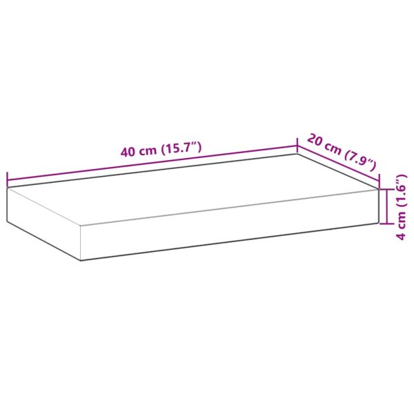 Плот за маса 40x20x4 см, правоъгълен, масивна акация
