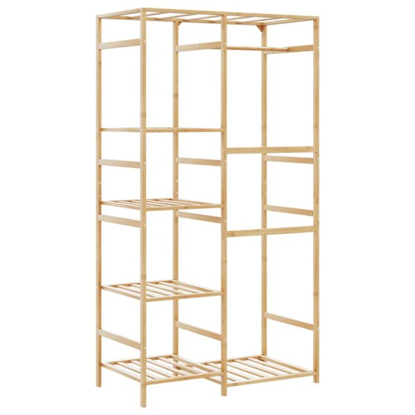 Закачалка за дрехи с рафтове 100x50x184,5 см, бамбук