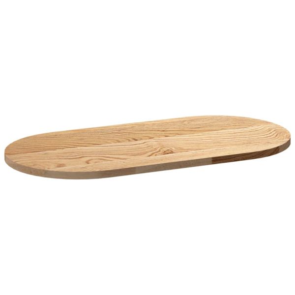 Плот за маса 80x40x2 см, масивна дървесина, дъб, овален