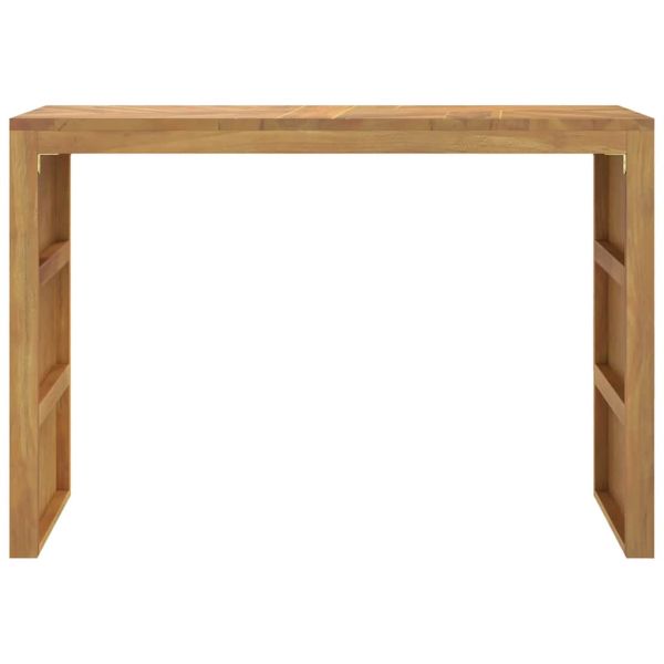 Конзолна маса 110x35x75 см, масивно тиково дърво