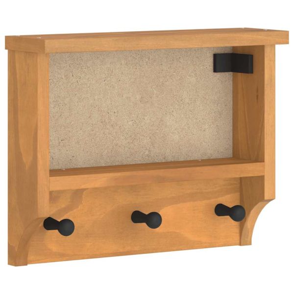 Стенна закачалка за палта SANDNES 45x12x35 см, масивна дървесина, бор