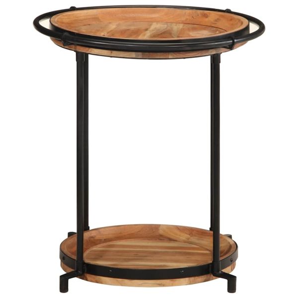 Странична маса Ø55x60 см Масивна дървесина, акация