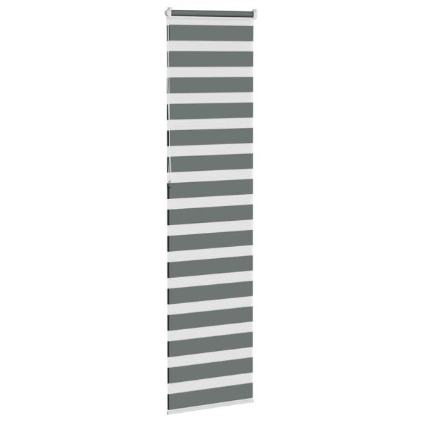 Зебра щора, тъмносива, 55x230 см, ширина на плата 50,9 см, полиестер