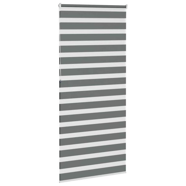 Зебра щора, тъмносива, 115x230 см, ширина на плата 110,9 см, полиестер